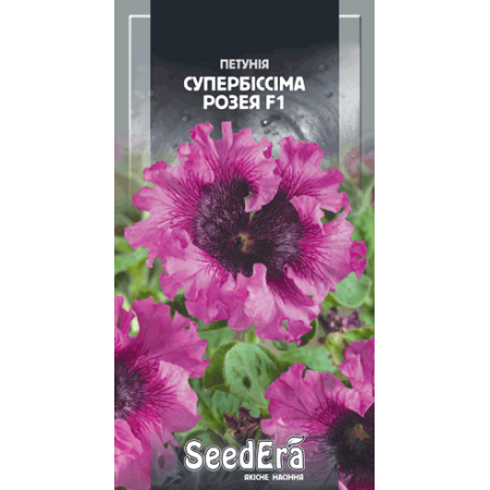 Петунія бахромчаста з гігантськими квітами Супербіссіма Розея рожева F1 10 шт (Чехія)