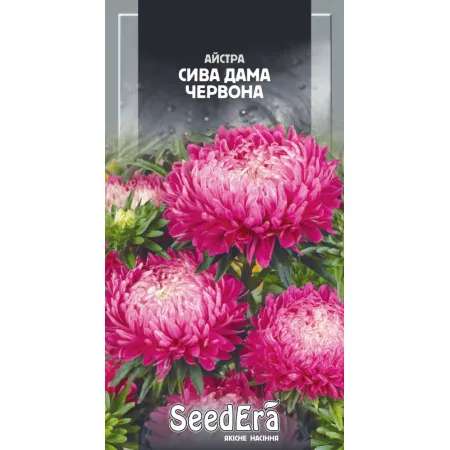 Айстра піоновидна Сива Дама Червона 0,25 г - Насіння