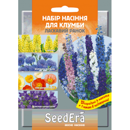 Набор цветов сине-желтый "Ласковое утро 4+1"