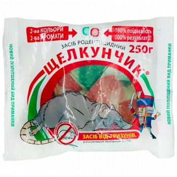 Щелкунчик 250 г, пакет (тесто, арахис-сыр) - Родентициды