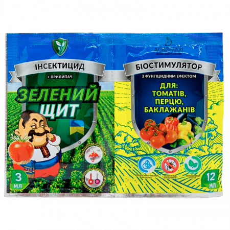 Зелений щит для томатів, перцю та баклажан 3мл + 12мл