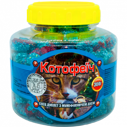 Котофеич 300 г, банка (синие дуплеты, карамель) - Родентициды