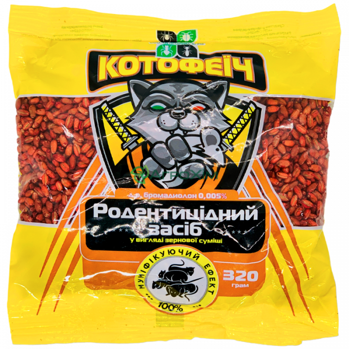 Котофеич 320г (красное зерно, масло сыр) - Родентициды