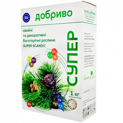 Супер Добриво для хвойних та декоративних SUPER SCANDIC 1 кг - Добрива та стимулятори