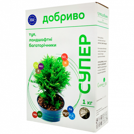 Супер Добриво для туї 1 кг - Добрива та стимулятори